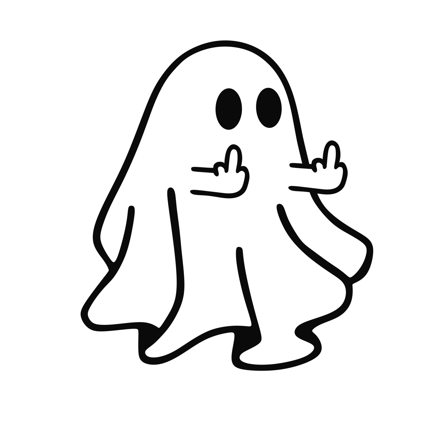 Middle Finger Ghost - Redline Graphics UK