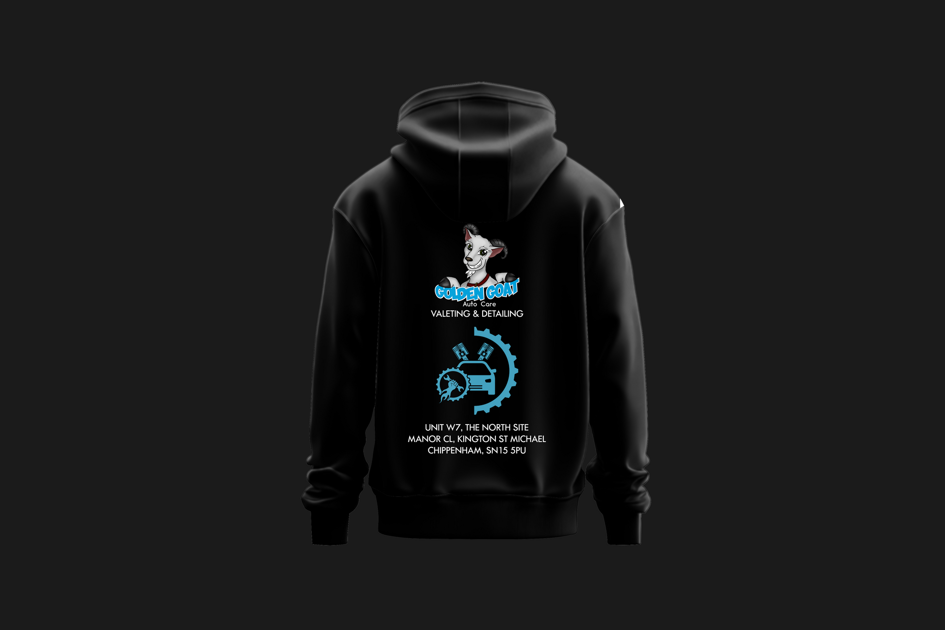 Golden Goat Auto Care Hoodie | Design 1 - Redline Graphics UK